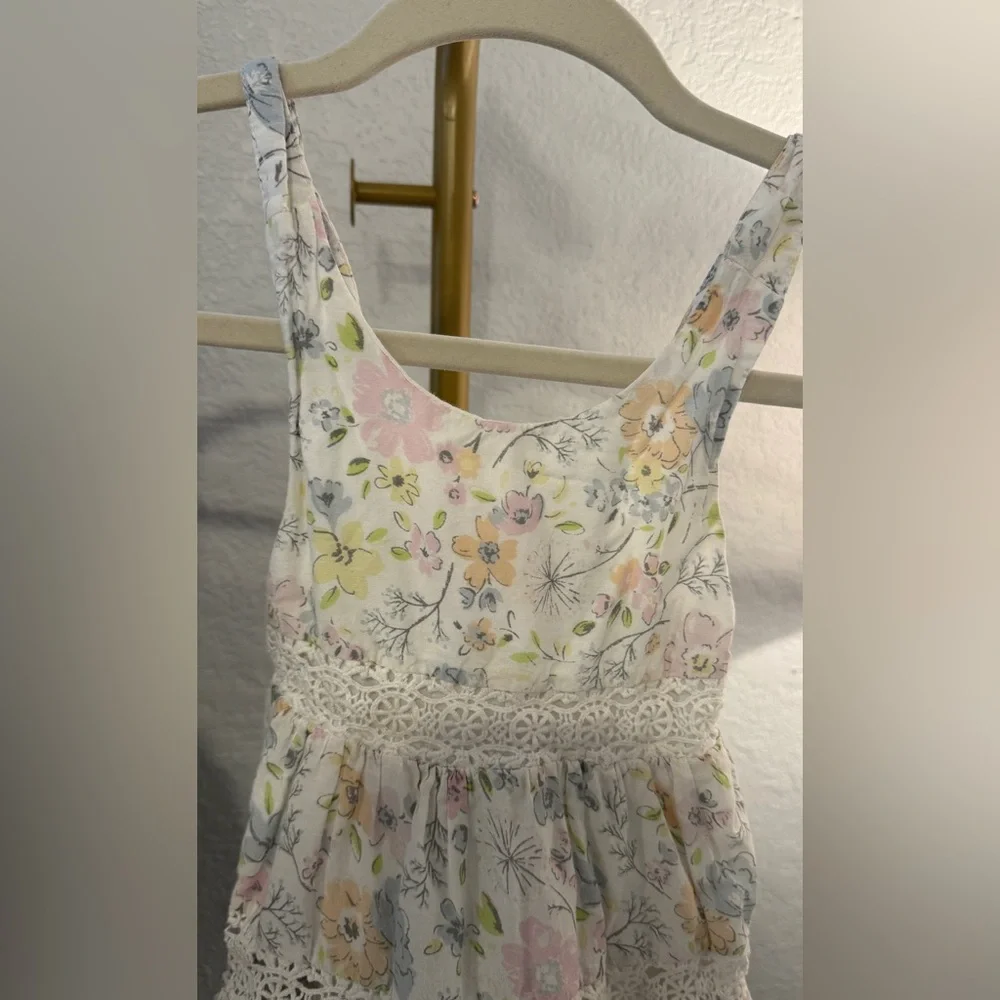 Tommy Bahama Girls Floral Tiered Dress Size 2T Crochet Lace Summer Sundress - Picture 4 of 8